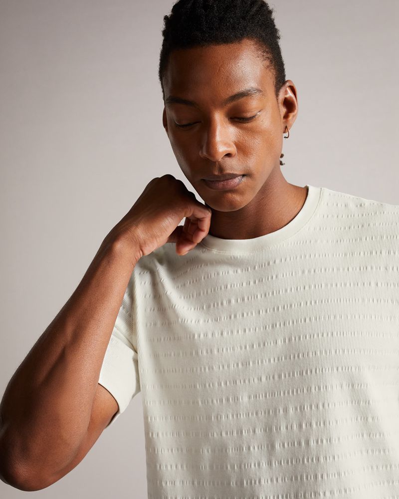 Ted Baker Kingsrd Sleeve Stripe Jacquard T Blast Herr Vita | KPX-569147
