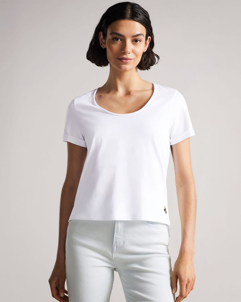 Ted Baker Miarna V-Neck Easy Fit Tee Blast Dam Vita | TRV-845012