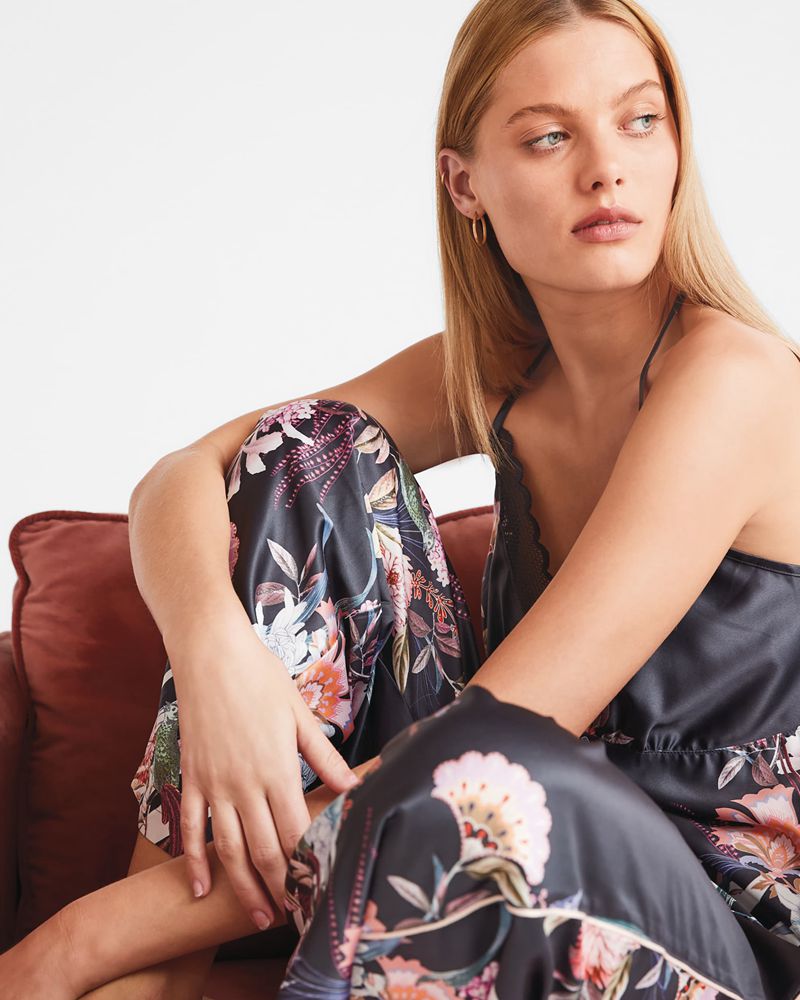 Ted Baker Rumsie Printed Satin Nattkläder Dam Olika Färger | EGJ-572380