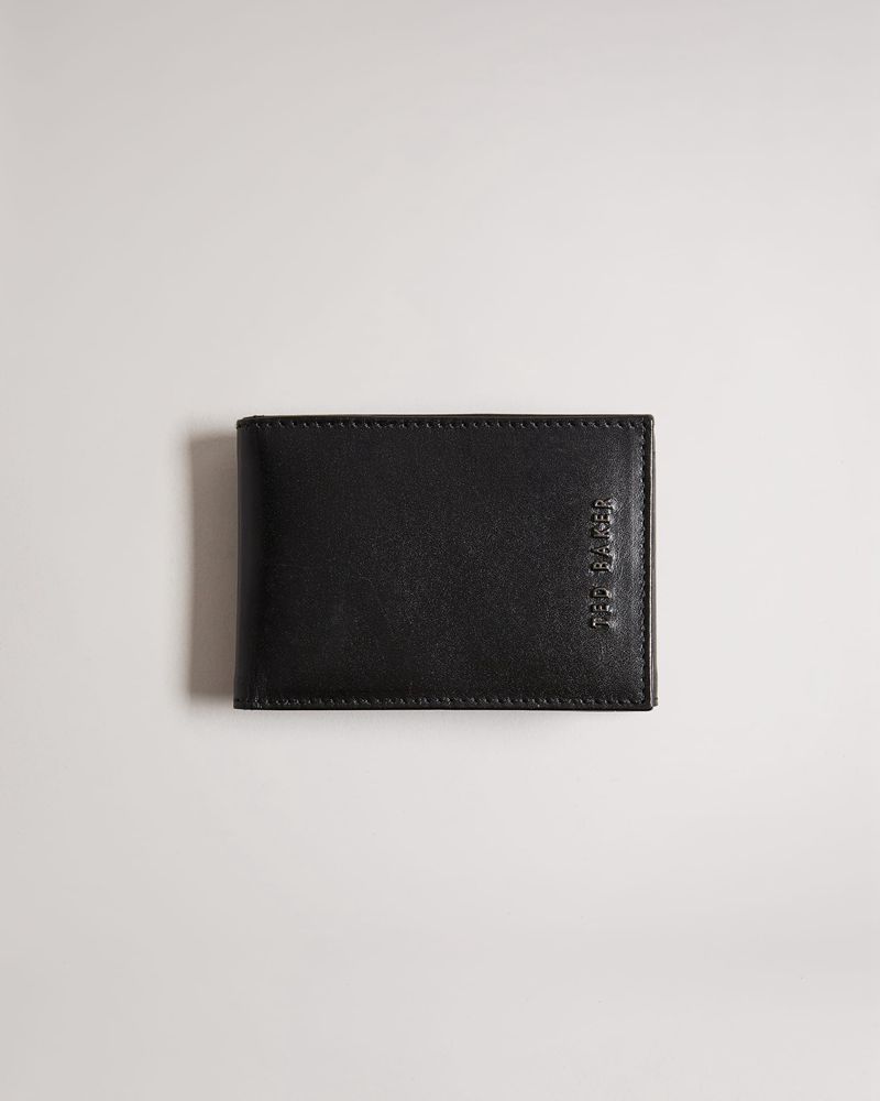 Ted Baker Sammey Folded Läder Cardholder Plånbok Herr Svarta | MAO-713852