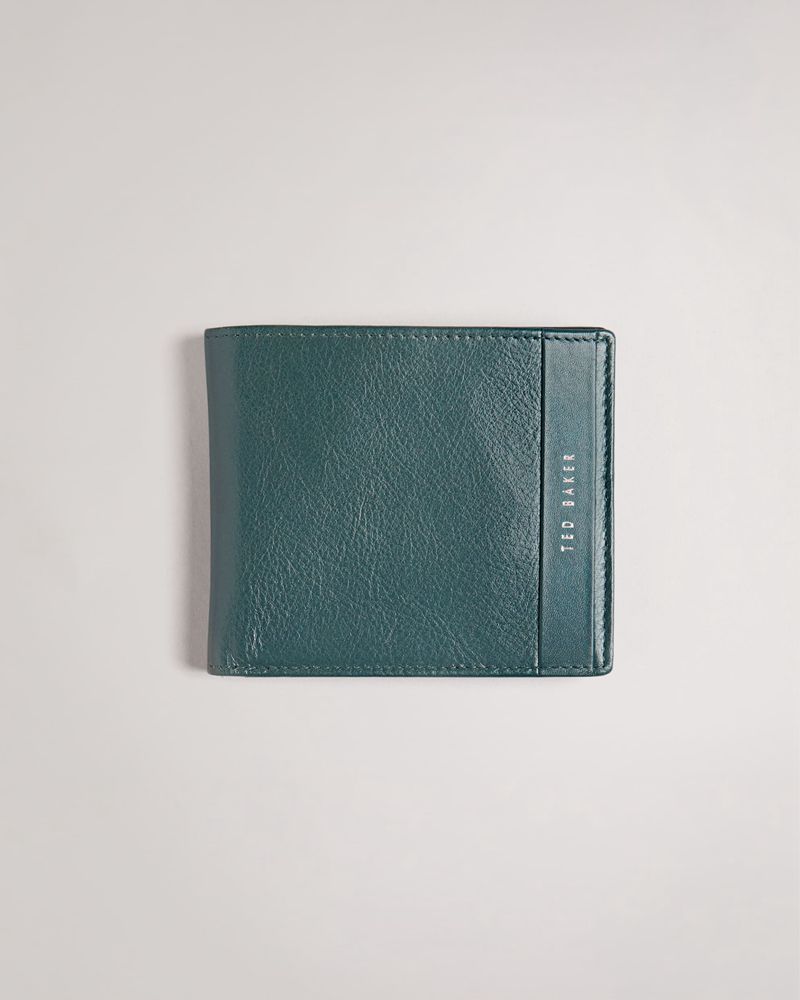 Ted Baker Stuert Läder Bifold Plånbok Herr Gröna | BPK-405763