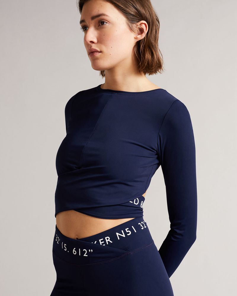 Ted Baker Tazzal Activewear Long Sleeve Blast Dam Blå | BGC-937405