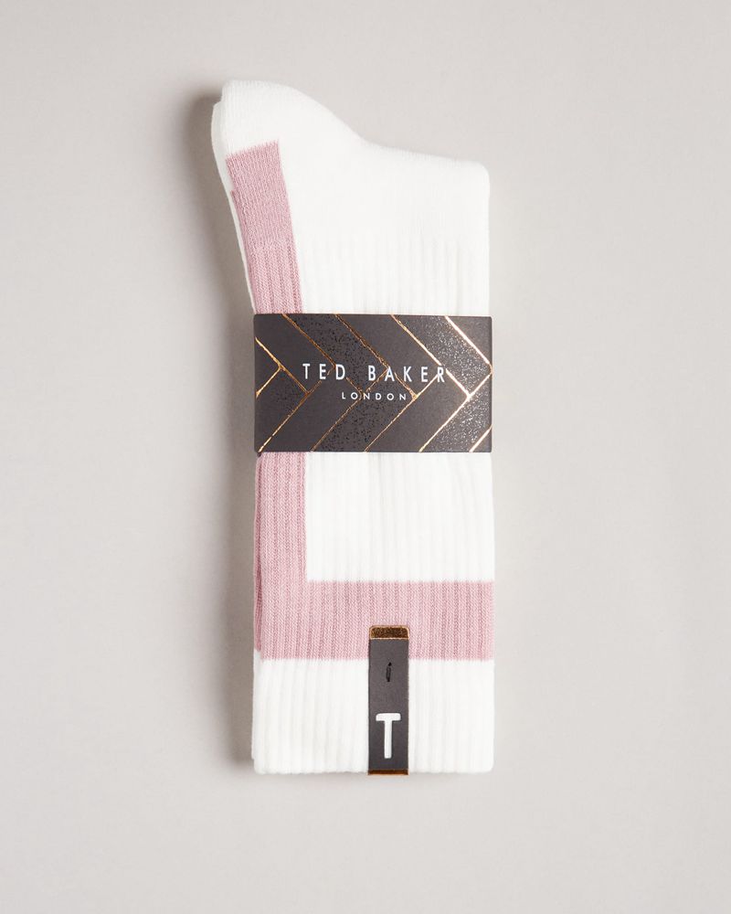 Ted Baker Teesok T Placement Strumpor Herr Vita | BVA-407158